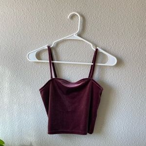 Velvet Cranberry Cropped Tank❤️